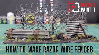Making razor wire fences for Octarius | Fallout | Zombicide | Warhammer 40k