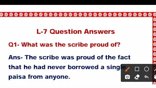 L-7 A Scribe's Dream || Class-4 Question Answers || New Gem's English Reader.