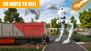 50 Ways to DESTROY an AT-ST from Star Wars 🚀 Teardown