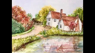 Landscapes Willy Lott’s Cottage Part 2. Watercolour Painting Tuition.