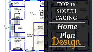 Top 15 South Facing Home plan Design|South face house plans | South facing house plans #homedesigns