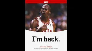 I’m back ” 🗣 26 years ago today, Michael Jordan used two words to announce he was returning to the