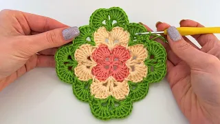 MOST BEAUTIFUL CROCHET SQUARE IN THE WORLD