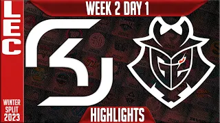 SK vs G2 Highlights | LEC Winter 2023 W2D1 | SK Gaming vs G2 Esports