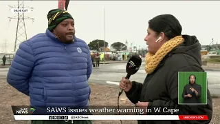 SAWS issues weather warning in Western Cape