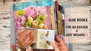 🌸FUN & EASY GLUE BOOK JUNK JOURNAL ‘FOR NO REASON’ SERIES~ BIG & MINI🌸