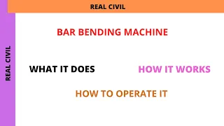 Bar bending on machine : what is it : how machine works : how to operate machine #civilengineering