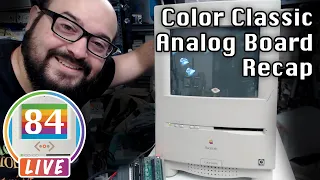 Mac84 LIVE: Vintage Macintosh Repair - Recapping my Color Classic Analog Board