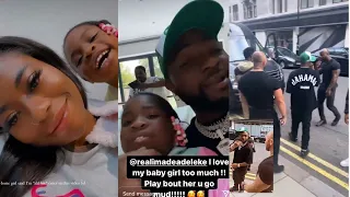 So Lovely Davido Surprises His Baby Mama Sophia Momodu & Daughter Imade To London