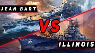 ЛИНКОР ILLINOIS VS JEAN BART! ЧТО ОКАЖЕТСЯ СИЛЬНЕЕ?! МИР КОРАБЛЕЙ/WORLD OF WARSHIPS