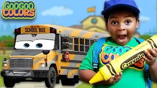 CRAYON CHANGE SCHOOL BUS DIFFERENT COLORS!