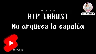 Técnica de Hip Thrust #shorts
