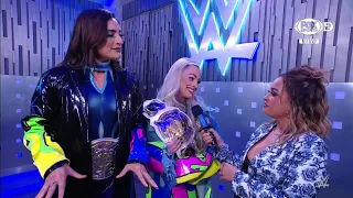 Liv Morgan & Raquel Rodriguez hablan en Backstage - WWE Smackdown 21/04/2023 (En Español)