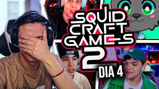 🦑SQUID CRAFT GAME🦑 ☠️TODAS LAS MUERTES DEL DIA 4☠️ || MartinSN Reacciona