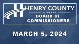 Board of Commissioners Meeting | March 5, 2024