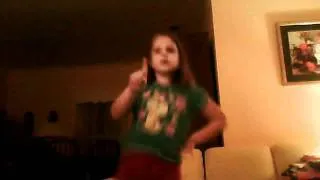 My little sister doing her dance to Justin Bieber's "Baby"