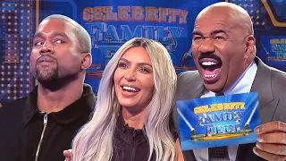 Kim & Kanye and the Kardashians clash! All the CRAZIEST MOMENTS!!! | Celebrity Family Feud