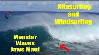 Kiting, Windsurfing, and Tow Surfing Jaws in one Drone clip | Jessie Richman | Big Wave Boarding