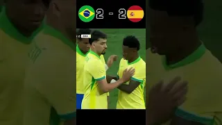 Brazil vs Spain 3 × 3 | International Friendly 2024 Highlights & All Goals #football #brasil #spain