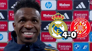 LA REACCION DE VINICIUS JR TRAS GOL, VICTORIA Y GOLEADA REAL MADRID 4-0 GIRONA LALIGA