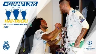 ¡La celebración de nuestros #CHAMP13NS en el vestuario!