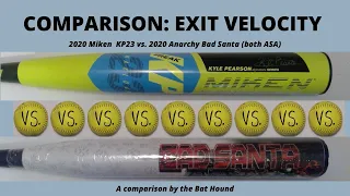 Exit Velocity Comparison: 2020 Miken Freak KP23 vs. 2020 Anarchy Bad Santa (both ASA)