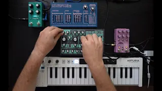 Ambient synth jam with Dreadbox Nymphes, Erebus, Kinotone Ribbons, Chase Bliss Mood MkII