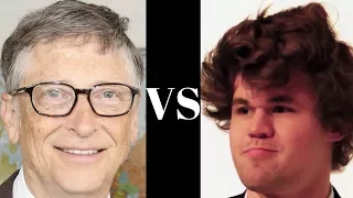 Bill Gates vs Magnus Carlsen - Celebrity blitz Chess game! - Magnus Carlsen wins in just nine moves!