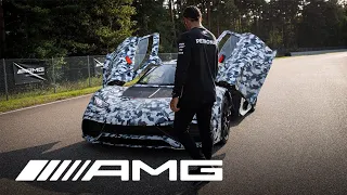 Lewis Hamilton drive the Mercedes-AMG Project ONE Development Car