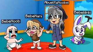 BEBENOOBSI SE CONVIERTE EN LA ABUELITA DE LOS BEBECITOS!!😂👵🏻 BEBENOOBSI ES MAYOR EN MINECRAFT