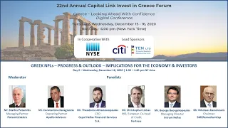 2020 - Capital Link 22nd Annual Invest in Greece Forum - Greek NPLs - Progress & Outlook