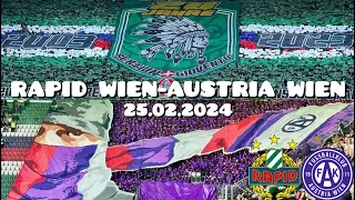 HooltrasTours / Rapid Wien - Austria Wien (25.02.2024) Support & Incident