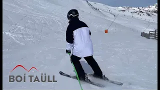 Abuelo esquiando en Boi Taull