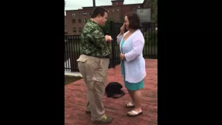 Down syndrome couple getting engaged
