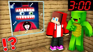 Why Scary CAINE ATTACK HOUSE JJ and Mikey At Night in Minecraft - Maizen