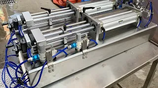 operation instruction semi automatic liquid filling machine 2 nozzles for Australian customer