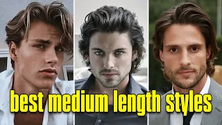 The 5 BEST Medium Length Hairstyles For Men In 2024! #menshairstyles