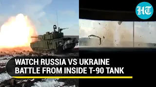 Putin’s T-90 tank unleashes powerful attack on Ukraine troops | Watch the battle from inside