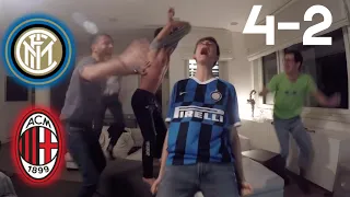 INTER-MILAN 4-2 PAZZA REAZIONE TIFOSI INTERISTI NO CENSURED*