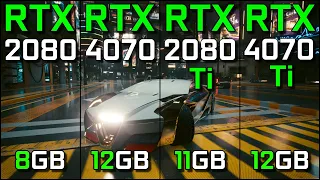 RTX 2080 vs RTX 4070 vs RTX 2080 Ti vs RTX 4070 Ti | Test in 12 Games | 2024