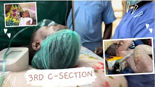 MY CSECTION BIRTH VLOG | 3RD C-SECTION IN NIGERIA + GENDER REVEAL