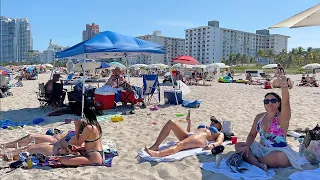 WALK in South BEACH Miami Florida USA 4k video Travel vlog