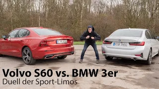 Duell der Sport-Limousinen: Volvo S60 gegen BMW 3er [4K] - Autophorie