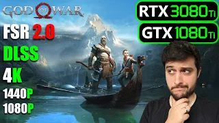 God Of War | FSR 2.0 vs DLSS vs Native res - First Impressions - RTX 3080Ti / GTX 1080Ti