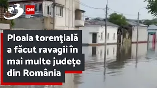 Ploaia torenţială a făcut ravagii în mai multe județe din România. Zeci de gospodării inundate