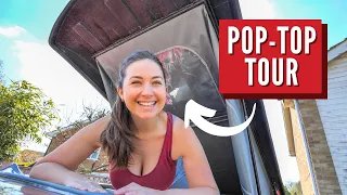 Pop Top Camper Van Tour - ULTIMATE Vanlife Addition! | Austops Scenic Canvas VWT4