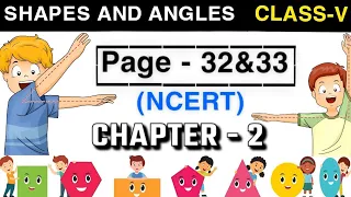 Shapes and Angles | Page 32 & 33 | Chapter 2 | Class 5 Maths NCERT