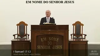 Palavra CCB Brás Santo Culto online Hoje   1 SAMUEL 17 12