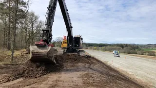 Skilled driver with Volvo excavator