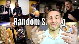 PENTATONIX RANDOM JAMMING/SINGING ON THE FLY REACTION